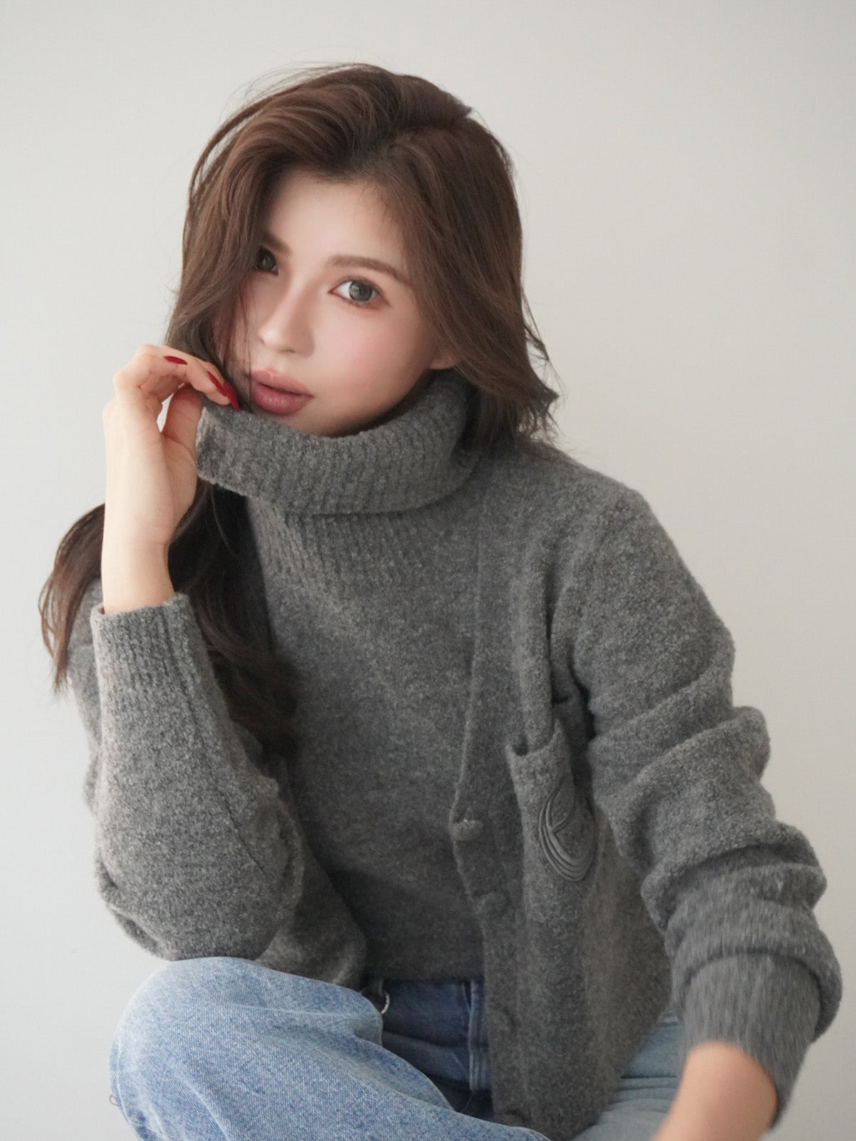 MODEL:169cm／COLOR:GREY／SIZE:F