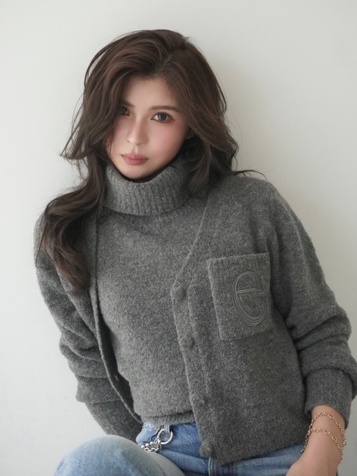 ブークレニットカーディガン