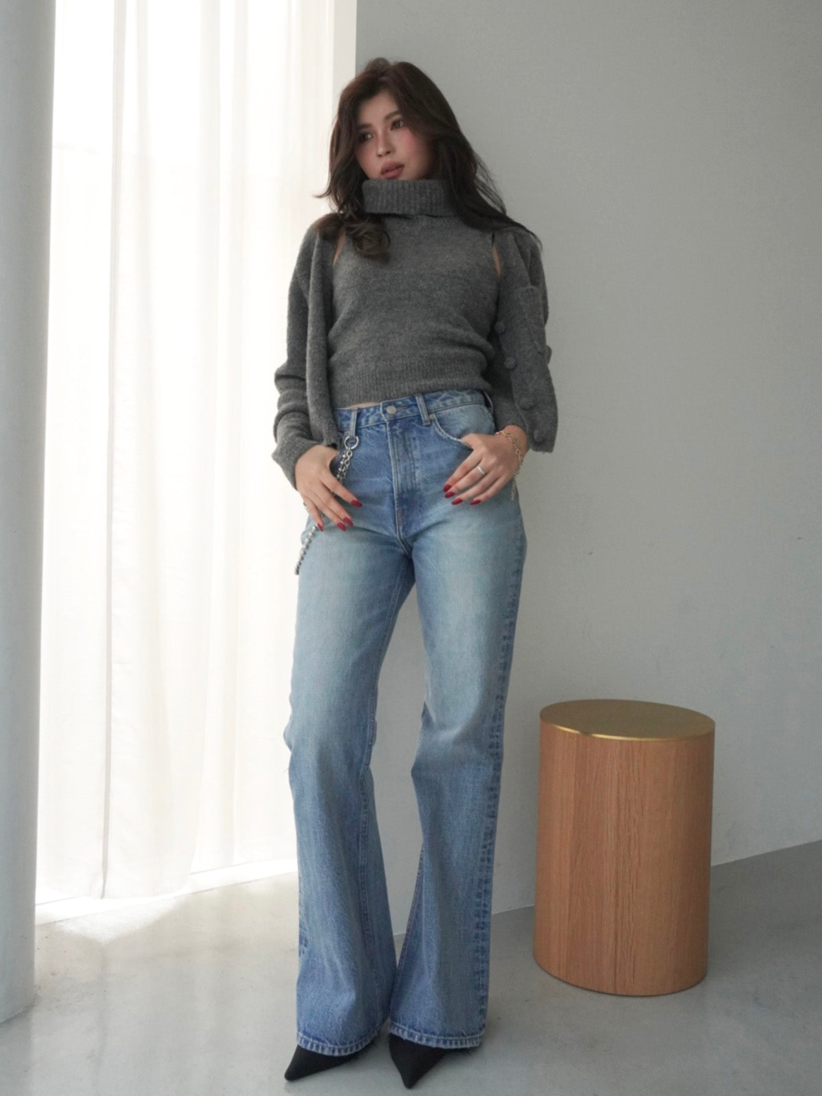 ブークレニットカーディガン