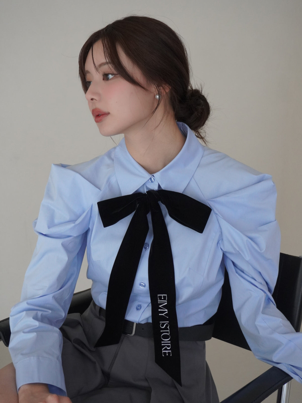 ベルベットリボンロゴシャツ