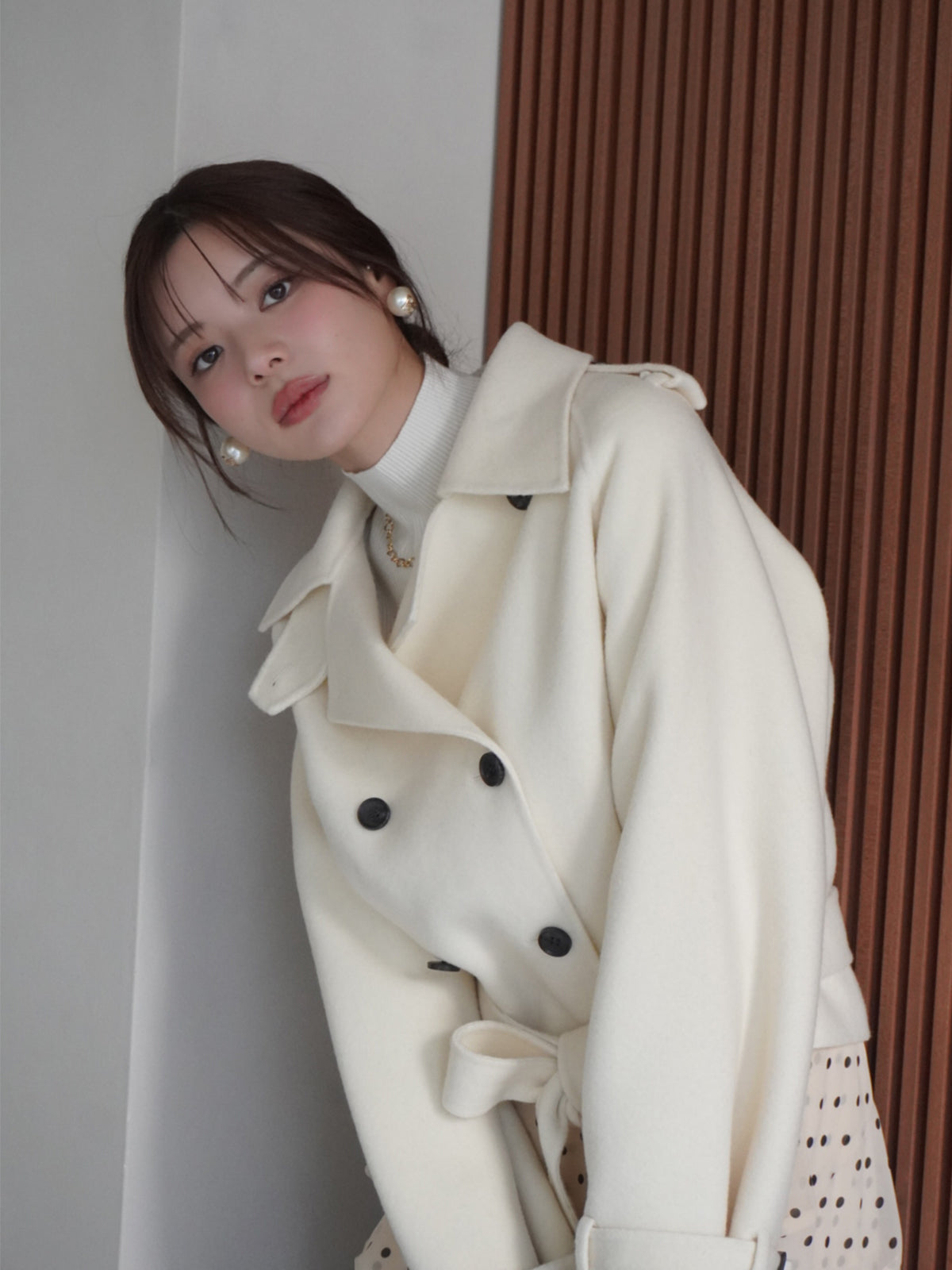 ウールショートトレンチコート