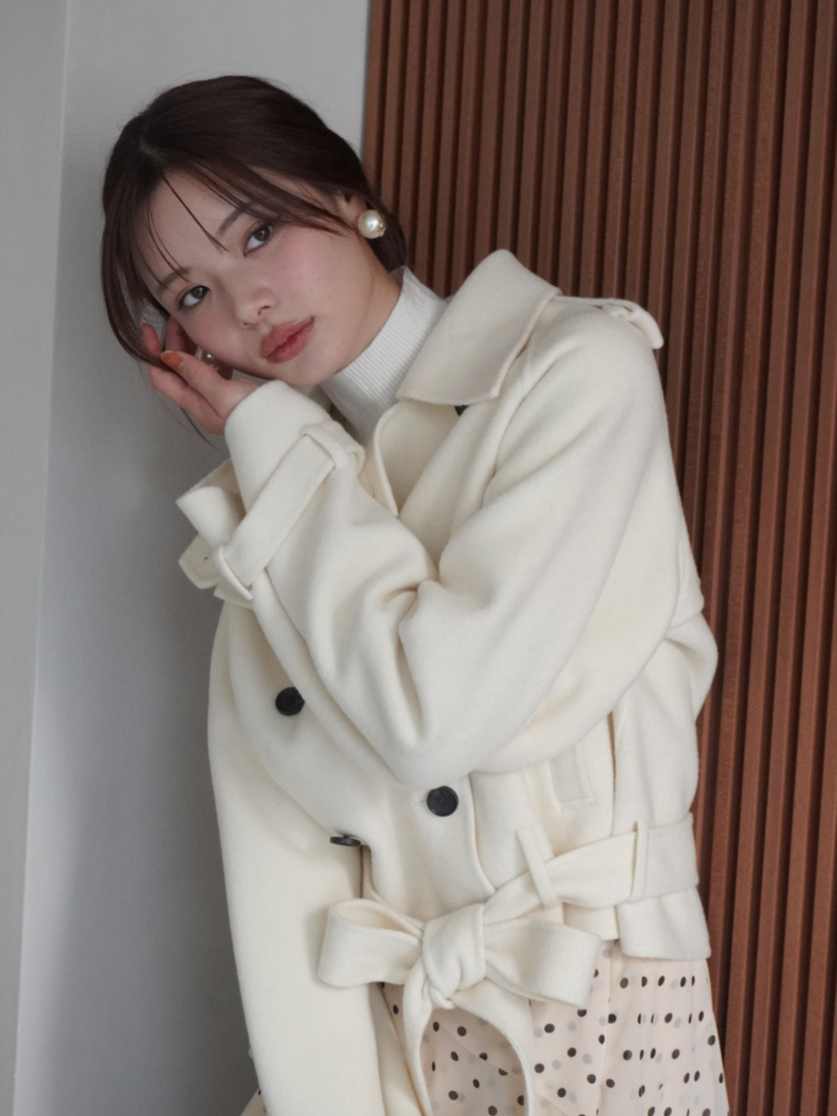 ウールショートトレンチコート