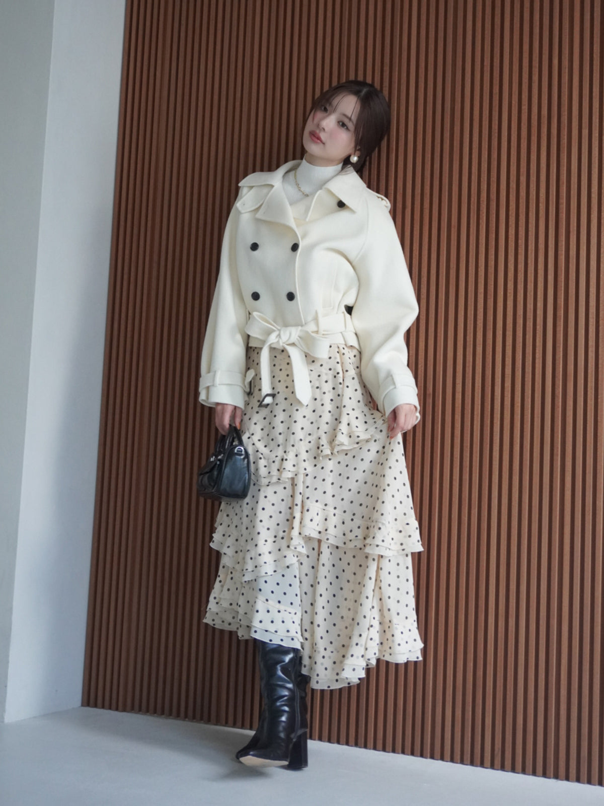 ウールショートトレンチコート