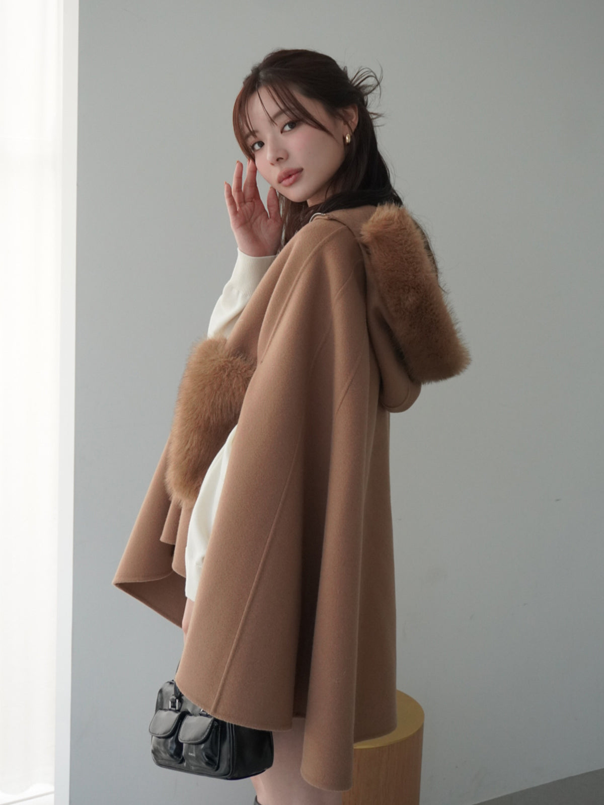MODEL:165cm／COLOR:CAMEL／SIZE:36