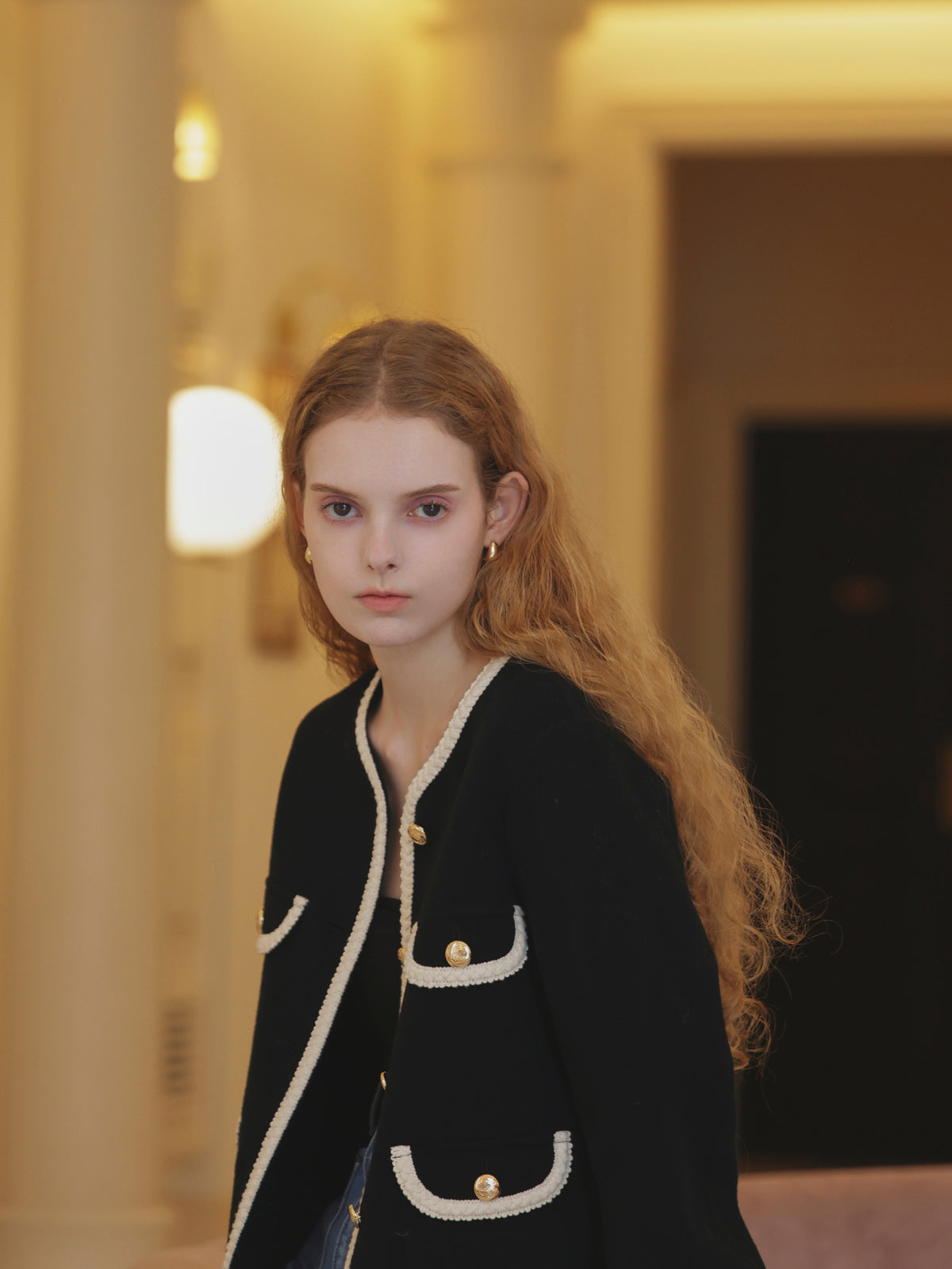 EM GOLD BUTTON WOOL COAT