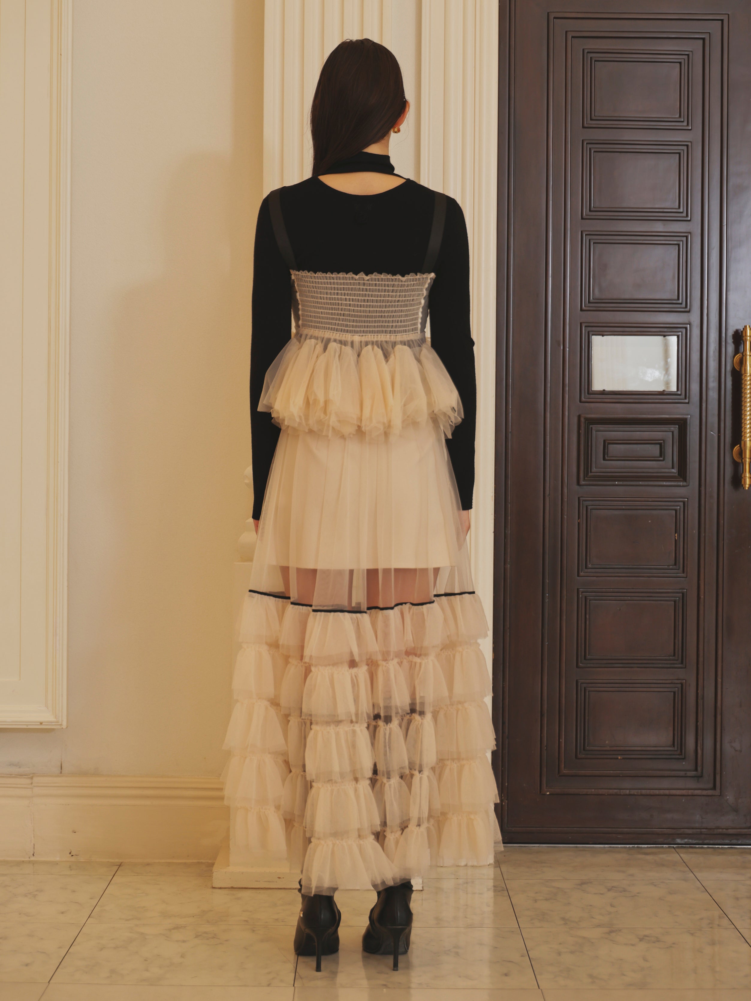 E.TULLE LAYERED SKIRT