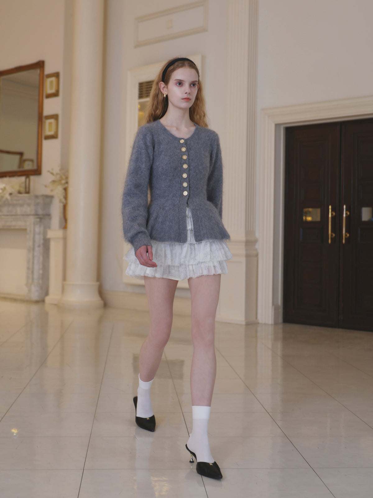 PEPLUM MINK CARDIGAN