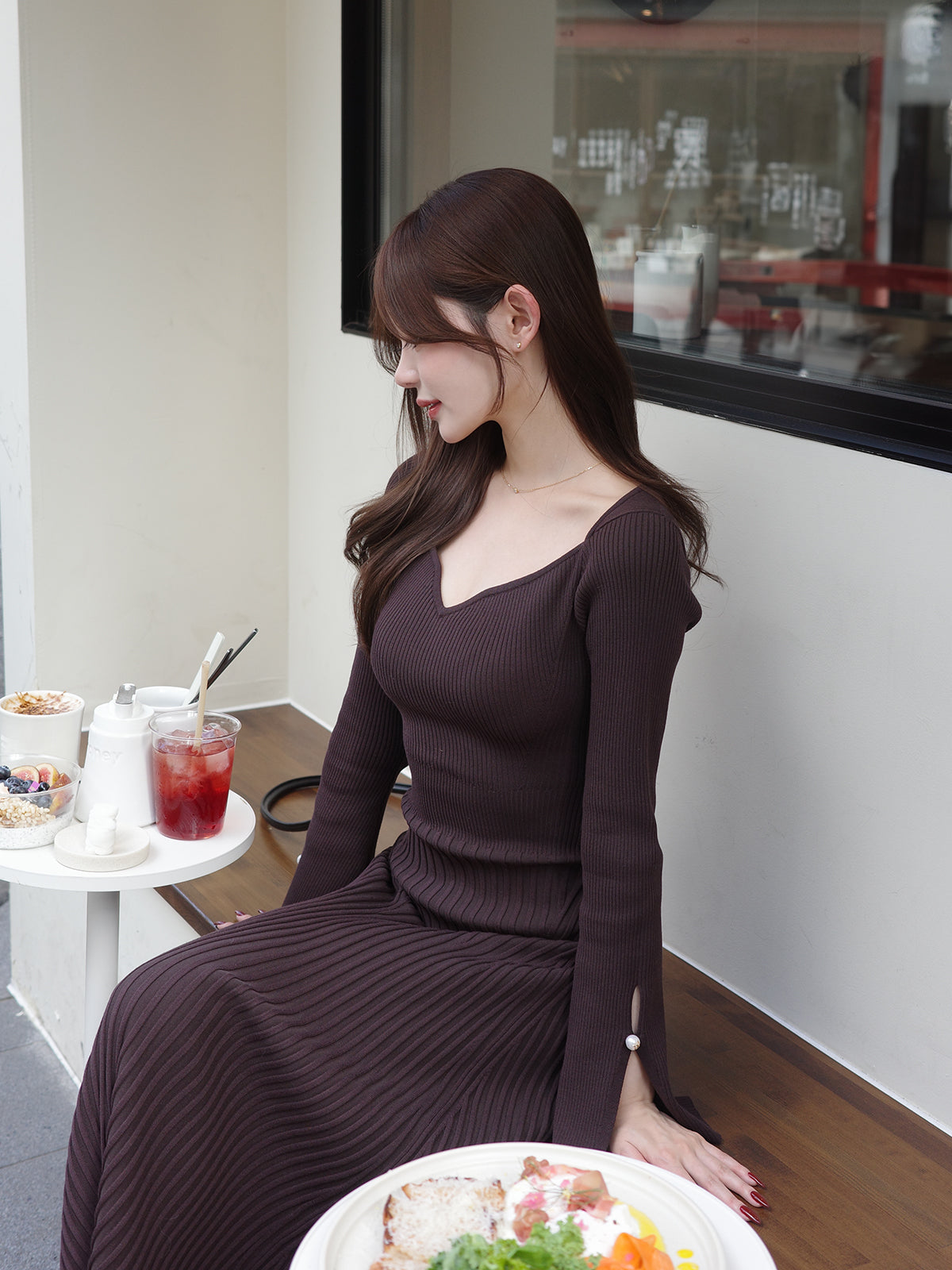 FLARE KNIT DRESS