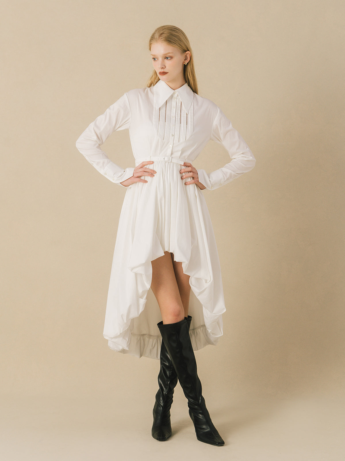 BACK LONG SHIRTS DRESS