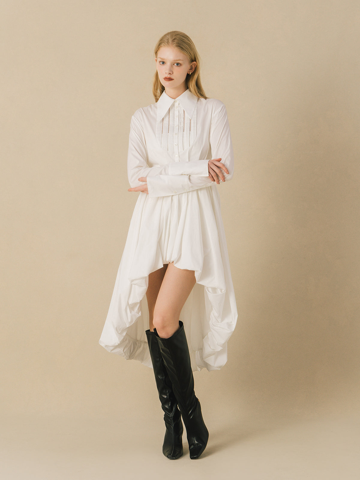 BACK LONG SHIRTS DRESS