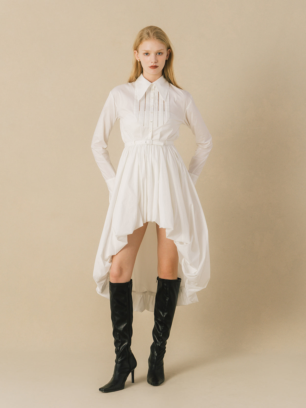 BACK LONG SHIRTS DRESS