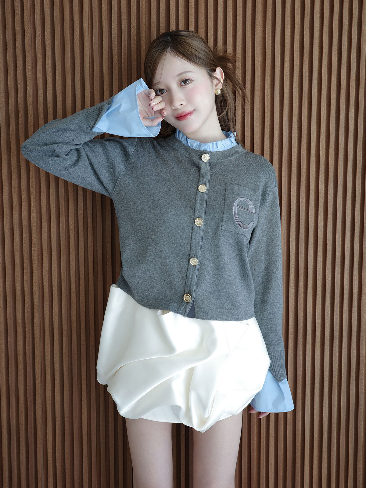 MODEL:163cm／COLOR:WHITE／SIZE:36