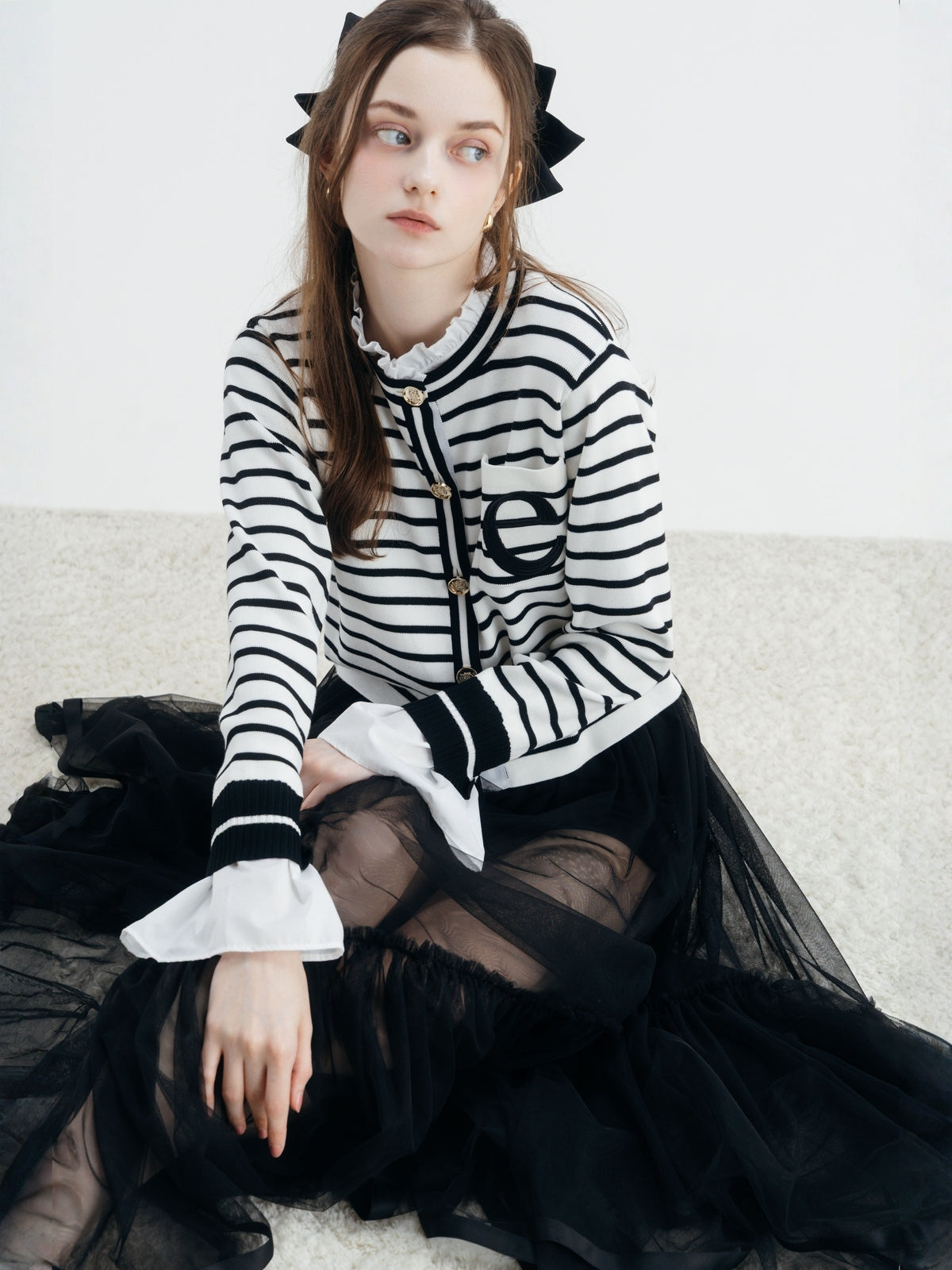 【Best Seller】ATTACHED COLLAR CARDIGAN