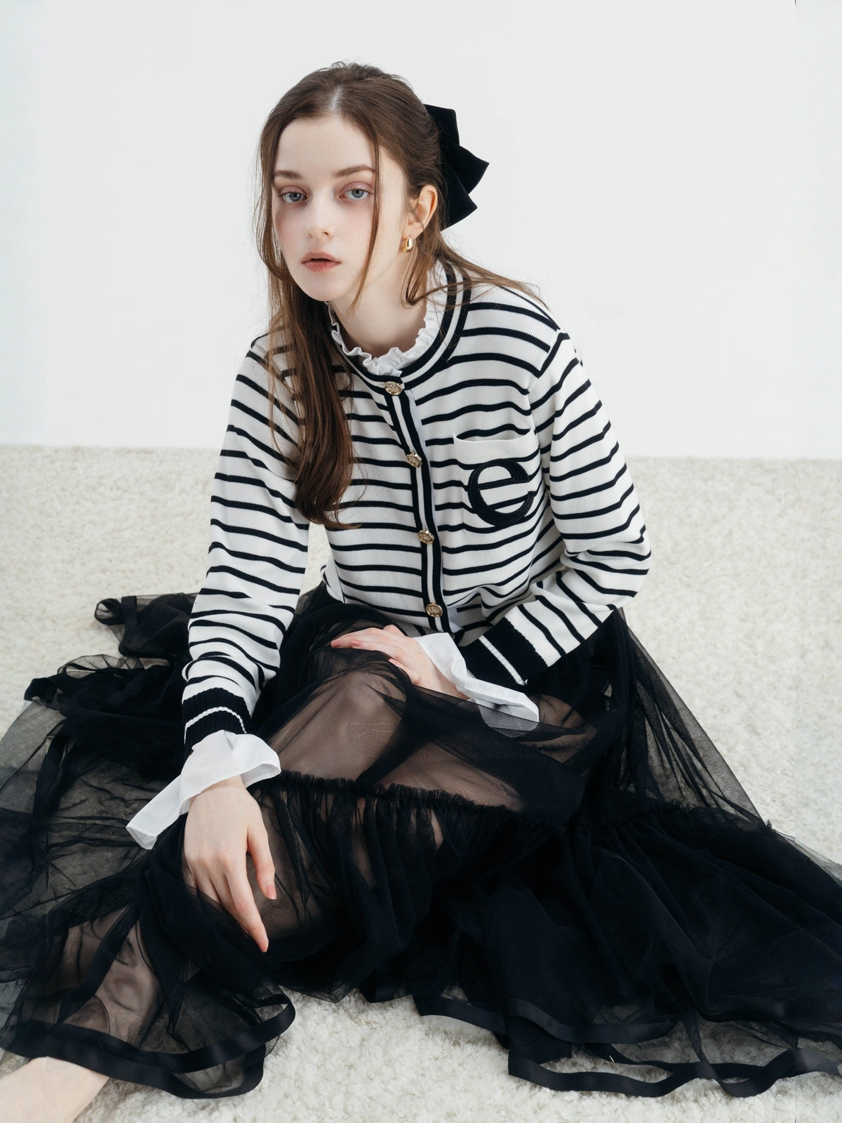 【Best Seller】ATTACHED COLLAR CARDIGAN
