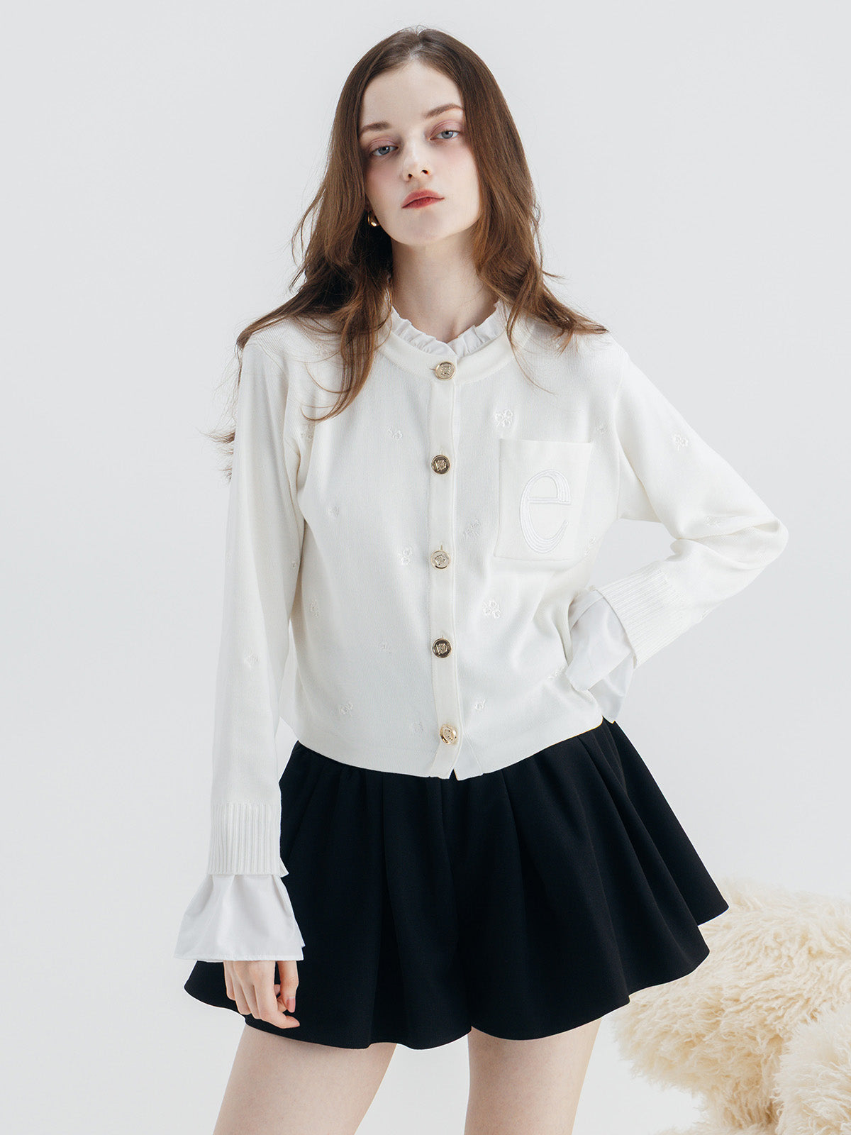 【Best Seller】ATTACHED COLLAR CARDIGAN