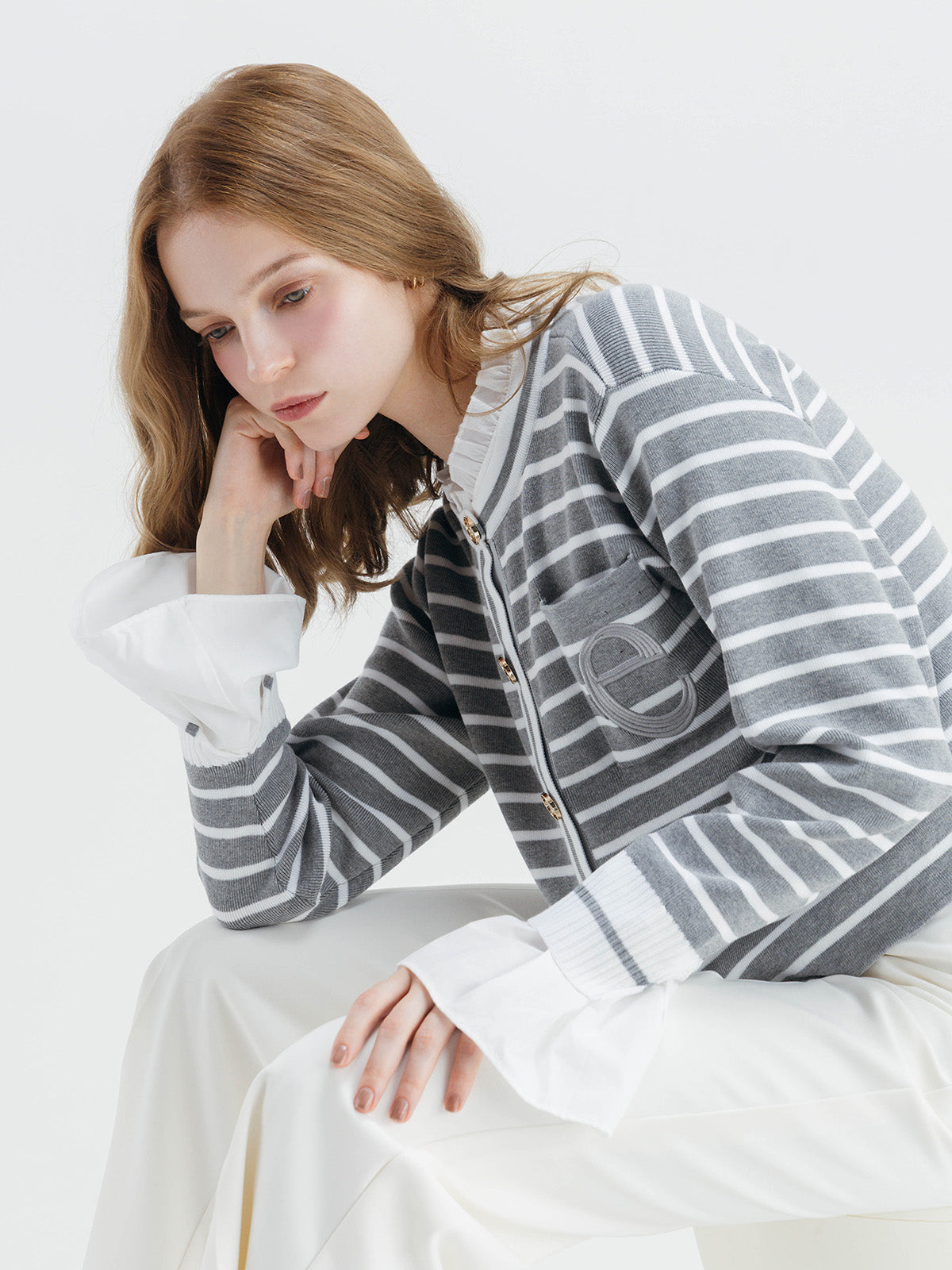 【Best Seller】ATTACHED COLLAR CARDIGAN