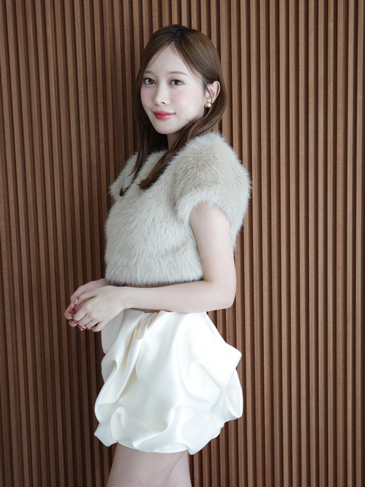 ドレープバルーンミニスカート