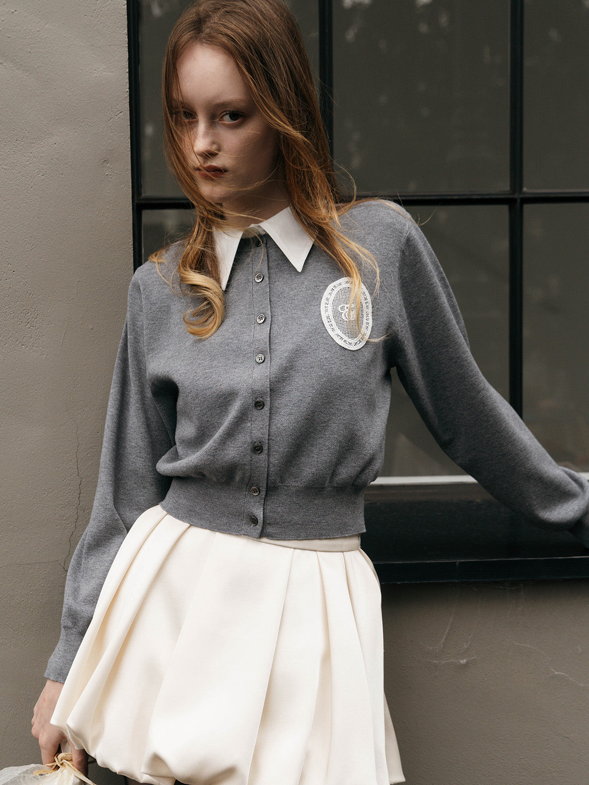 MODEL:175cm／COLOR:GREY／SIZE:F