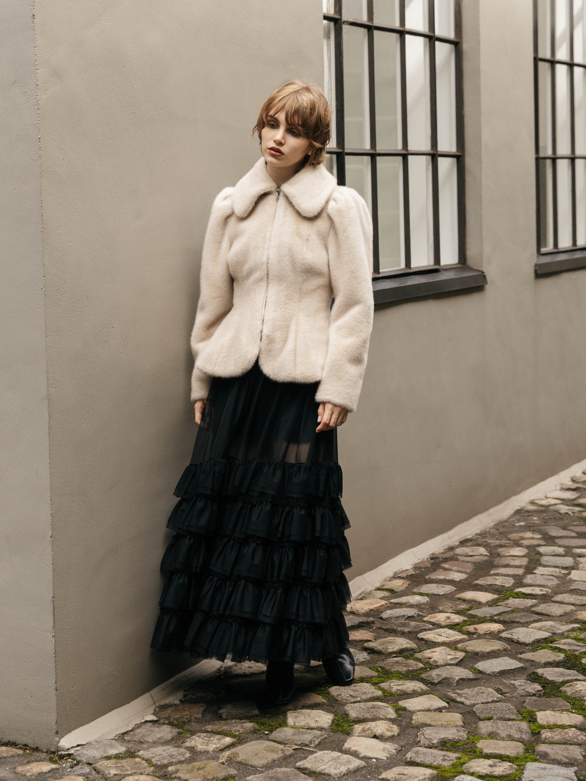 FAUX FUR BALCOLLAR JACKET