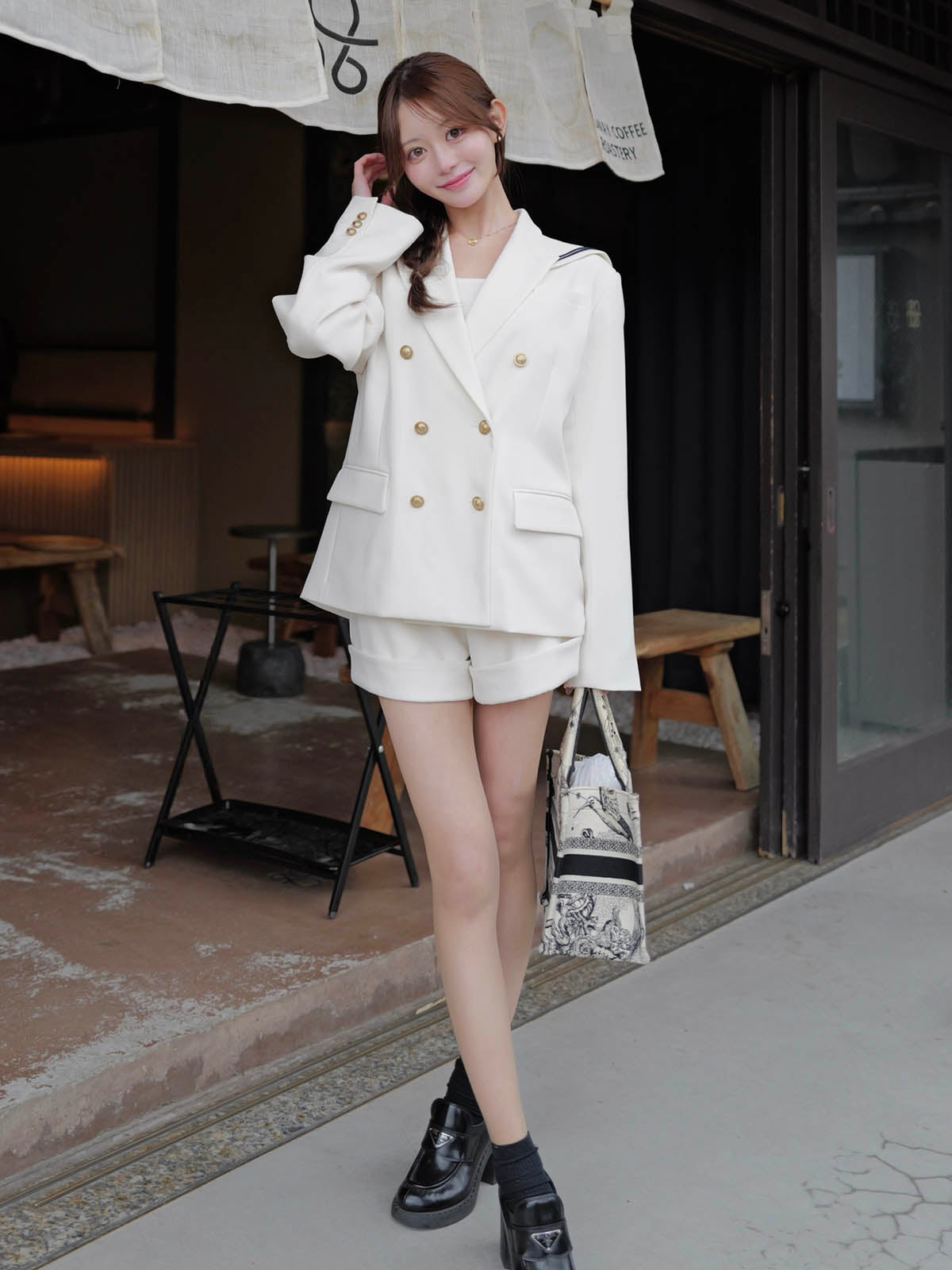 Attachedcollarマリンジャケット