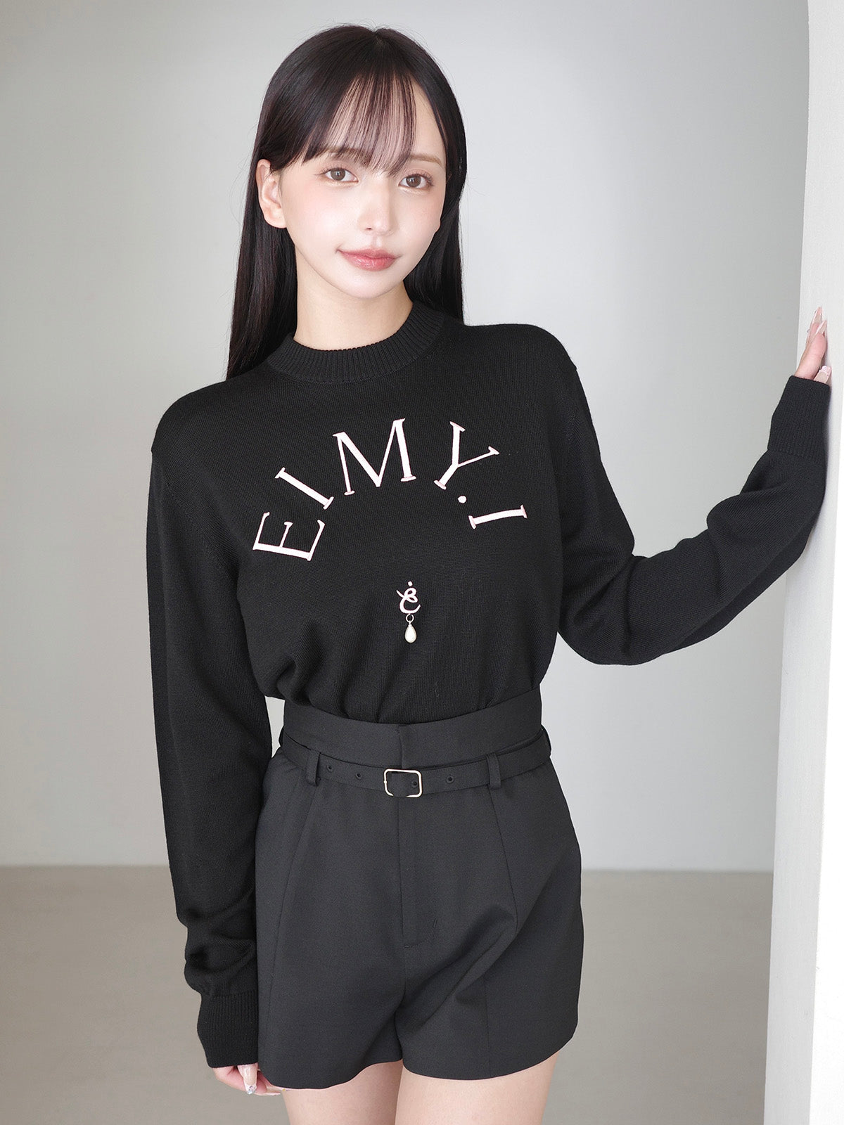 MODEL:150cm／COLOR:BLACK／SIZE:F