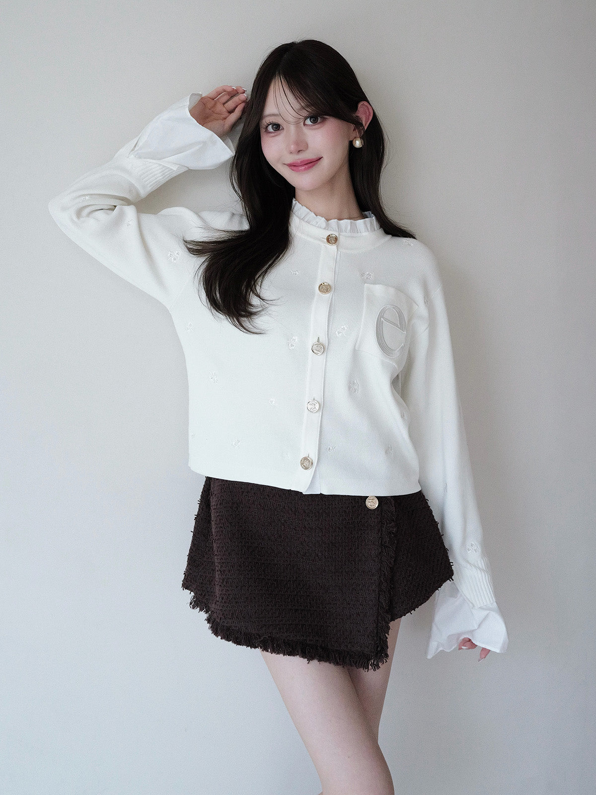 Best Seller】ATTACHED COLLAR CARDIGAN