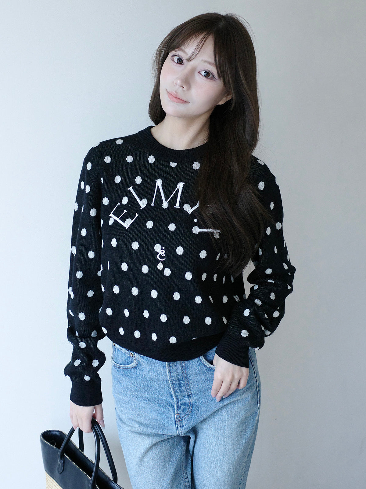 MODEL:160cm／COLOR:DOT／SIZE:F