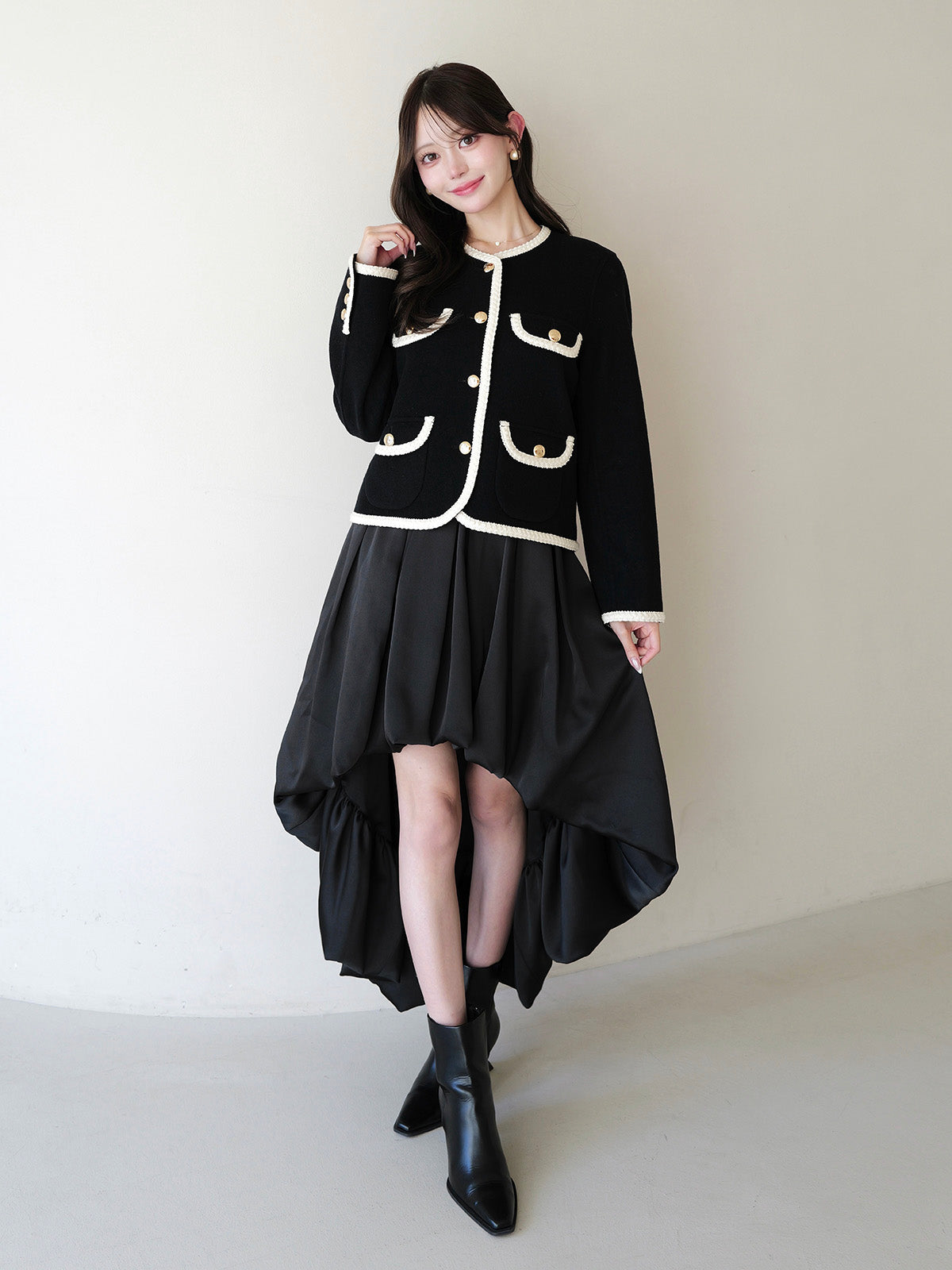 EM GOLD BUTTON WOOL COAT