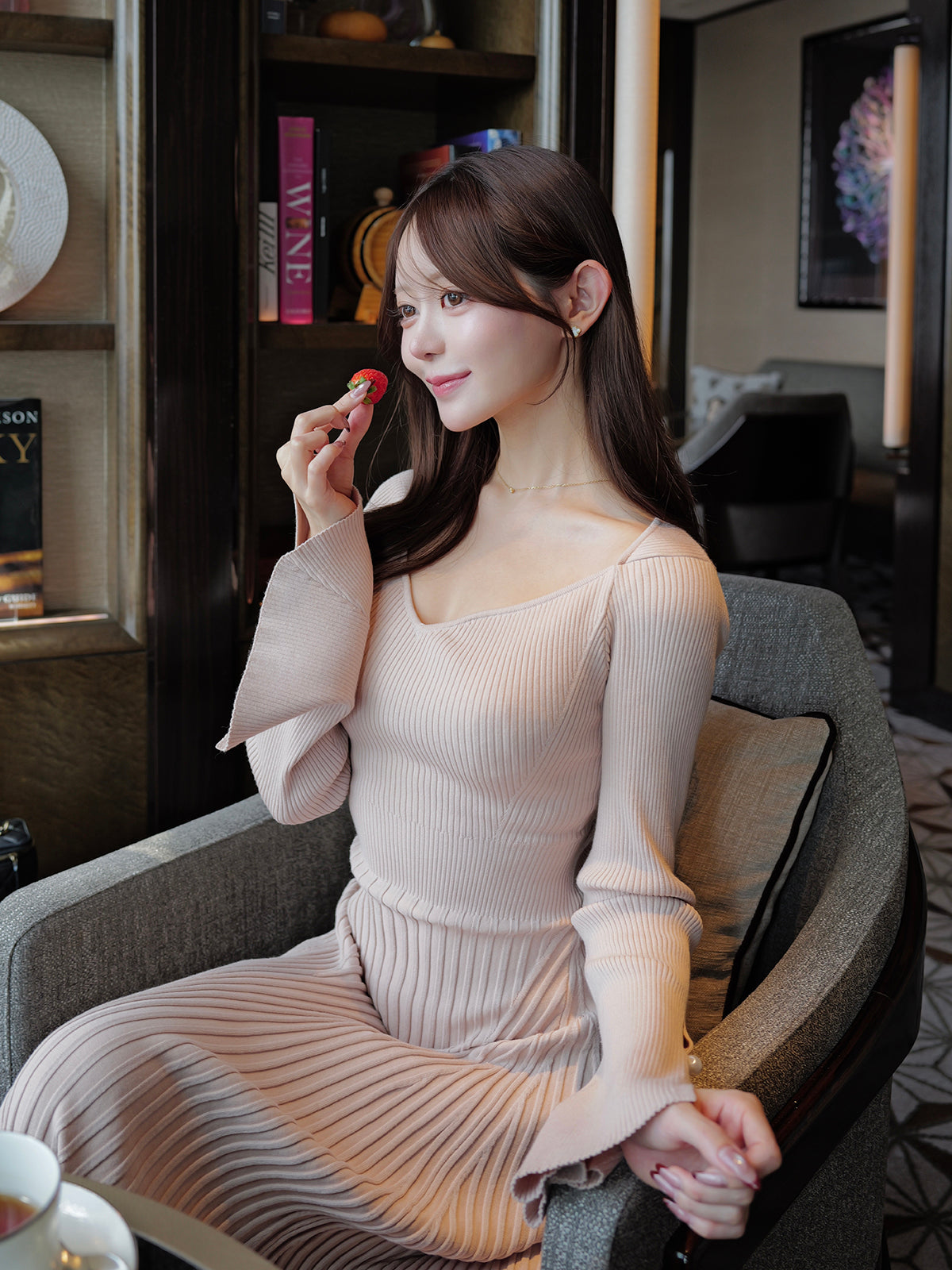 FLARE KNIT DRESS