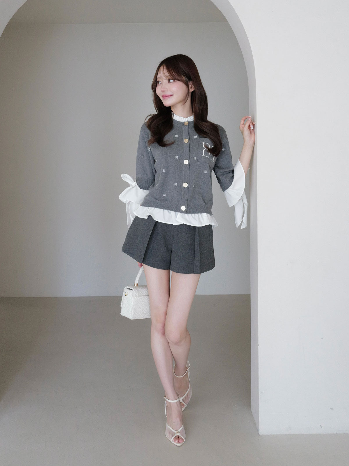 【26SS ver.】PAPILLON EMBROIDERY ATTACHED CARDIGAN