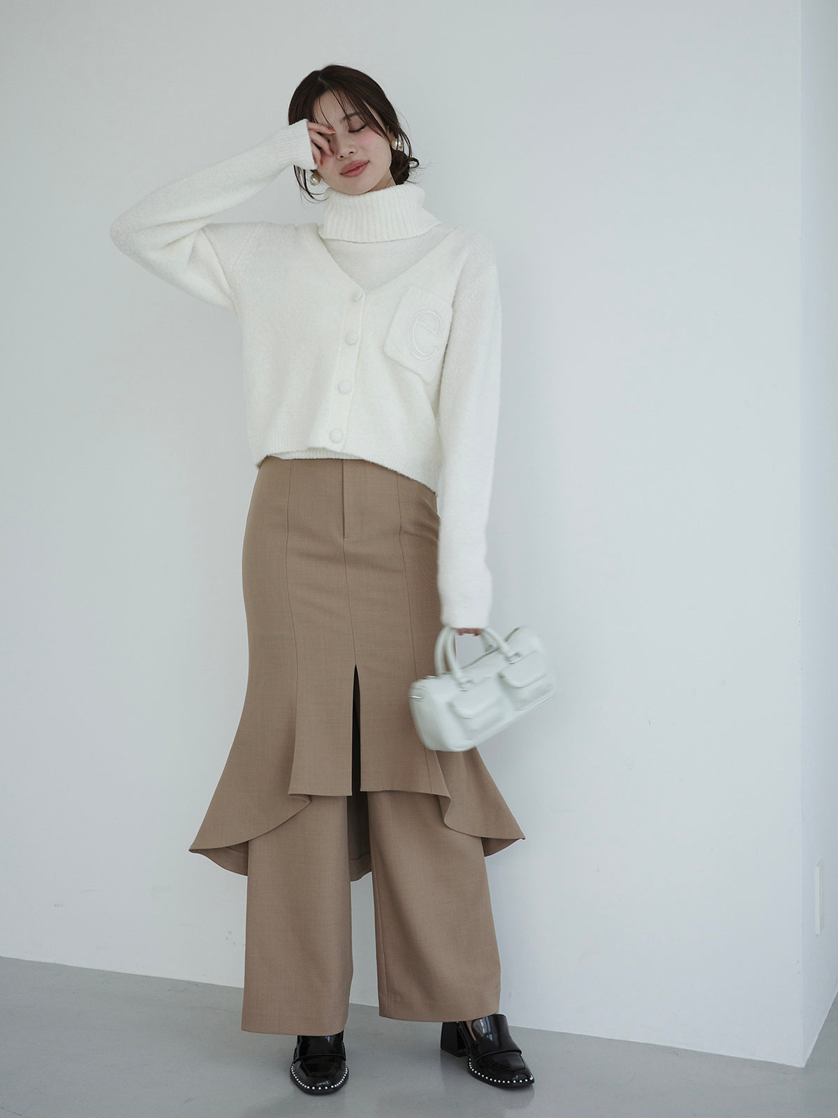 フレアラップワイドパンツ