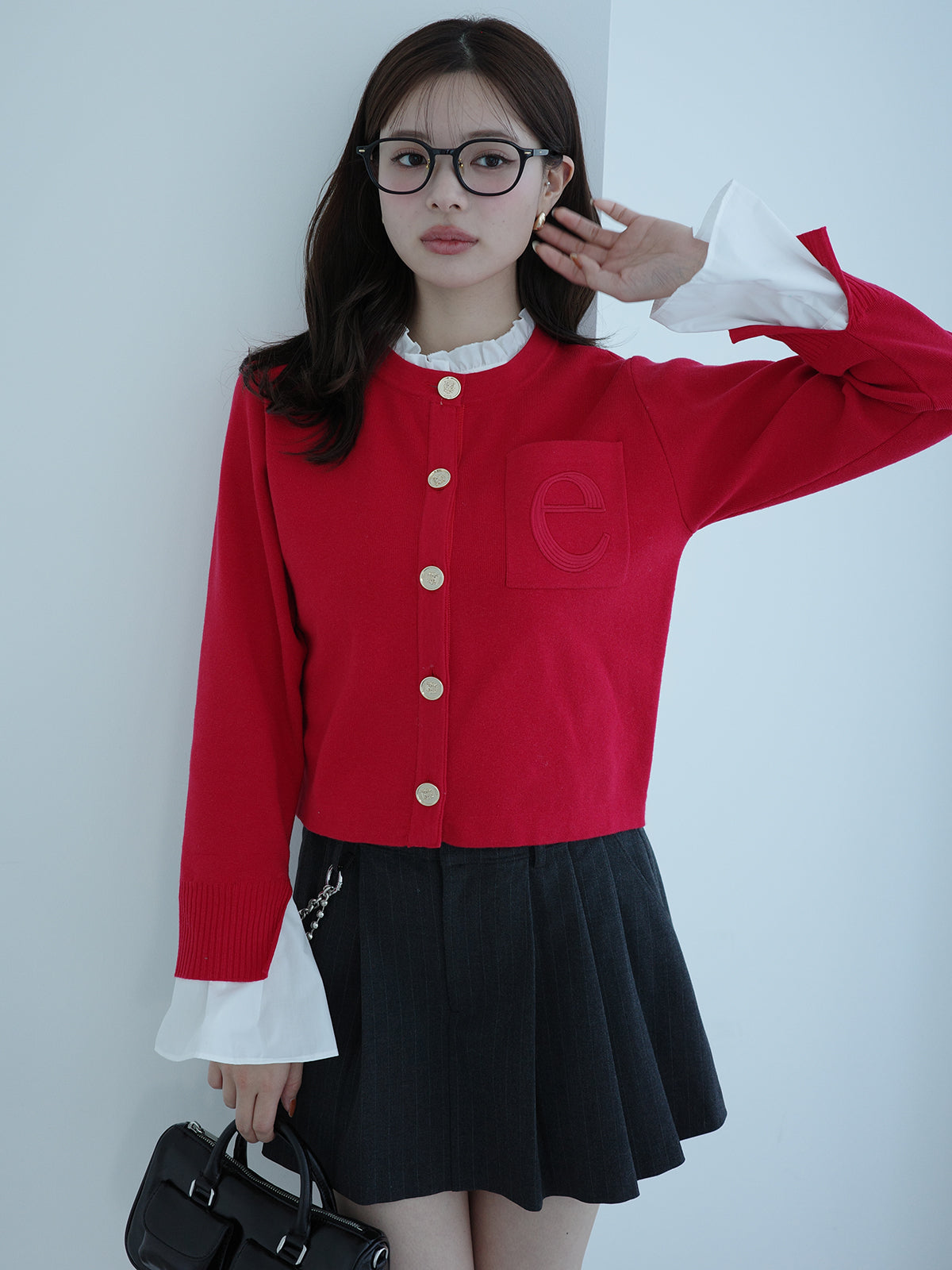 MODEL:165cm／COLOR:RED／SIZE:F