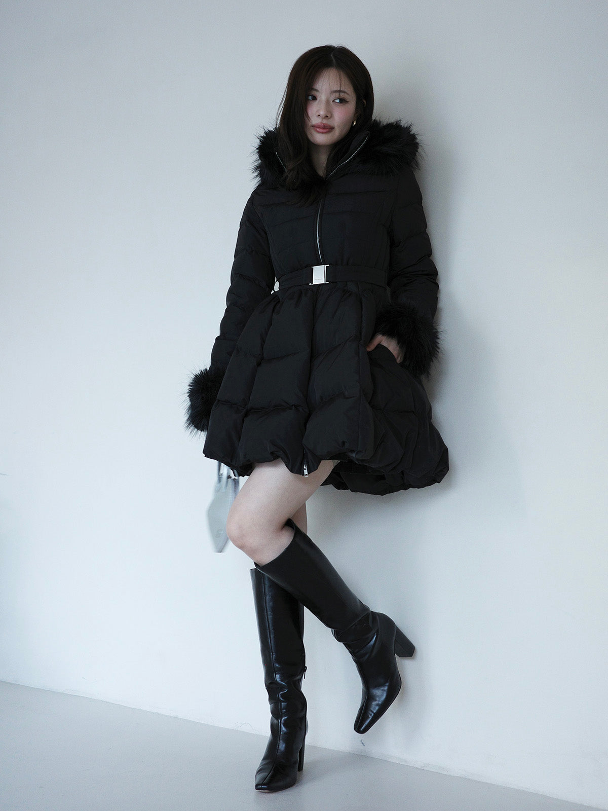 MODEL:165cm／COLOR:IVORY／SIZE:36