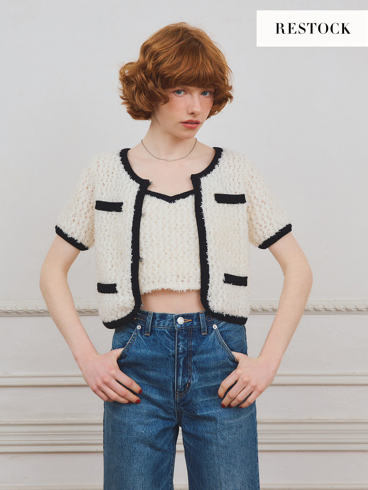 MODEL:170cm／COLOR:WHITE／SIZE:F