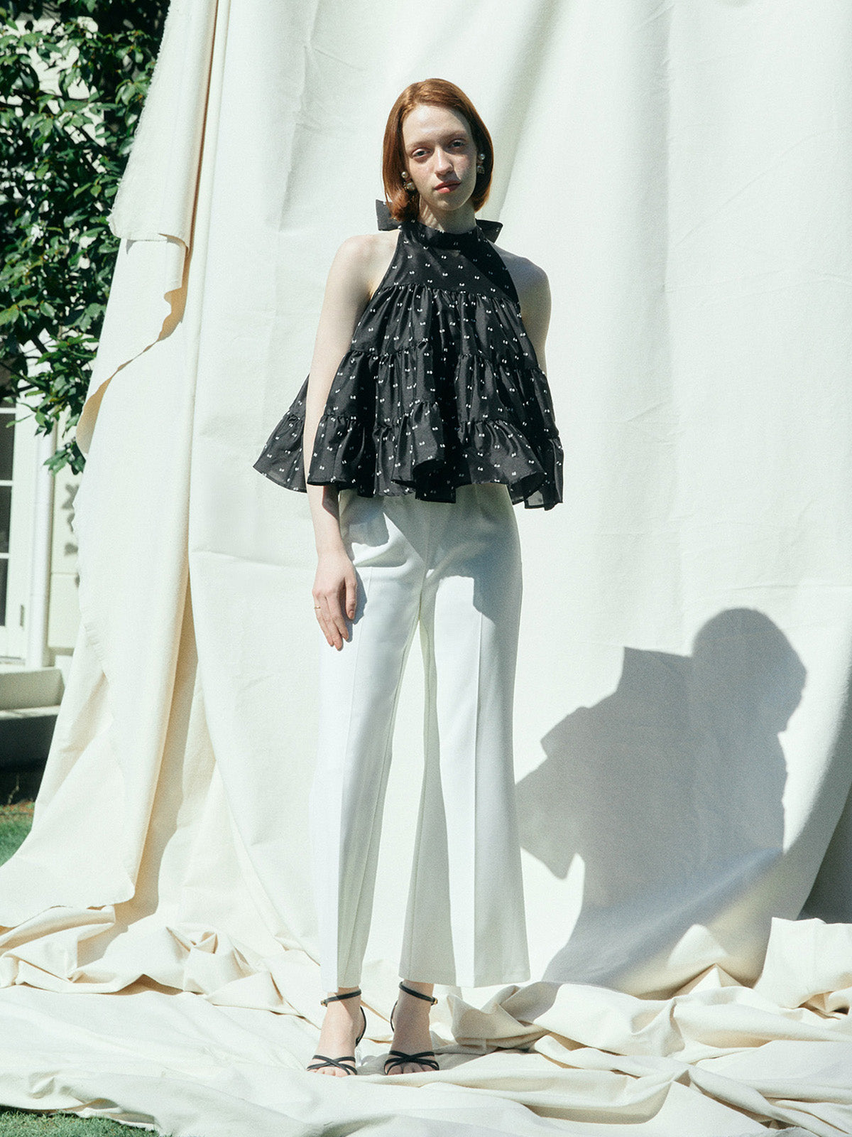 MODEL:175cm／COLOR:BLACK／SIZE:F