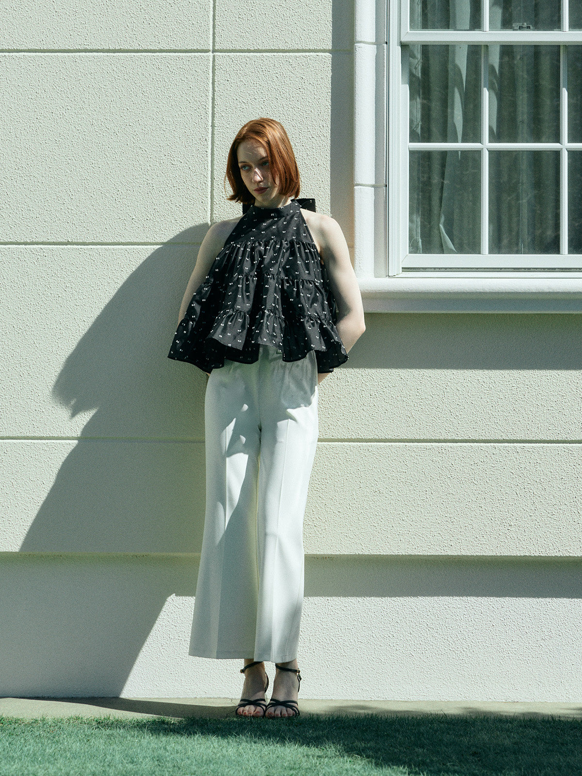 CAMILLE DOT JACQUARD TOP