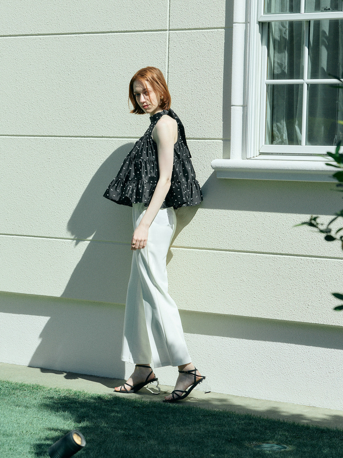 CAMILLE DOT JACQUARD TOP