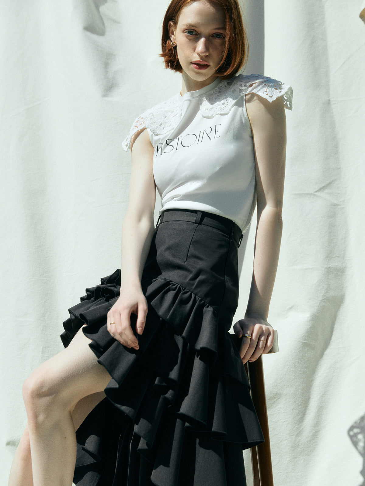 New Color】EIMY SIGNATURE LACE TEE