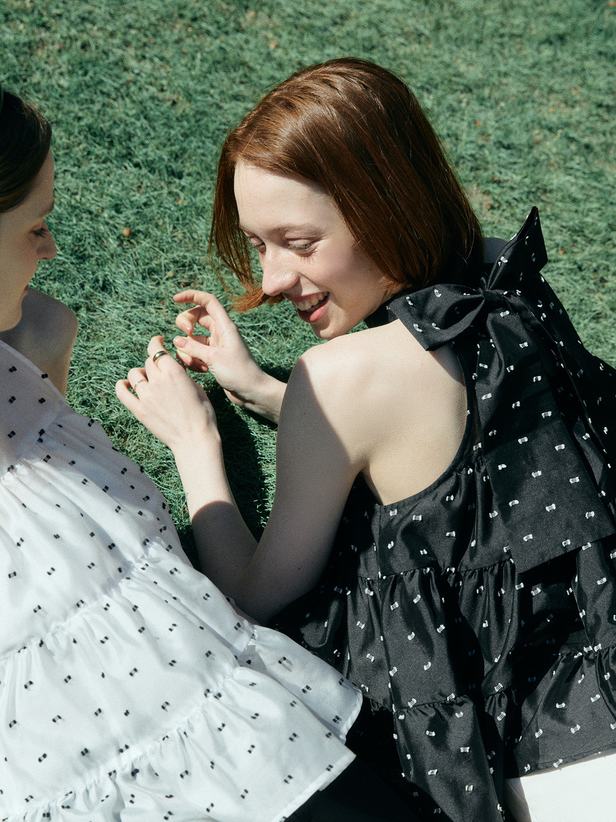 CAMILLE DOT JACQUARD TOP