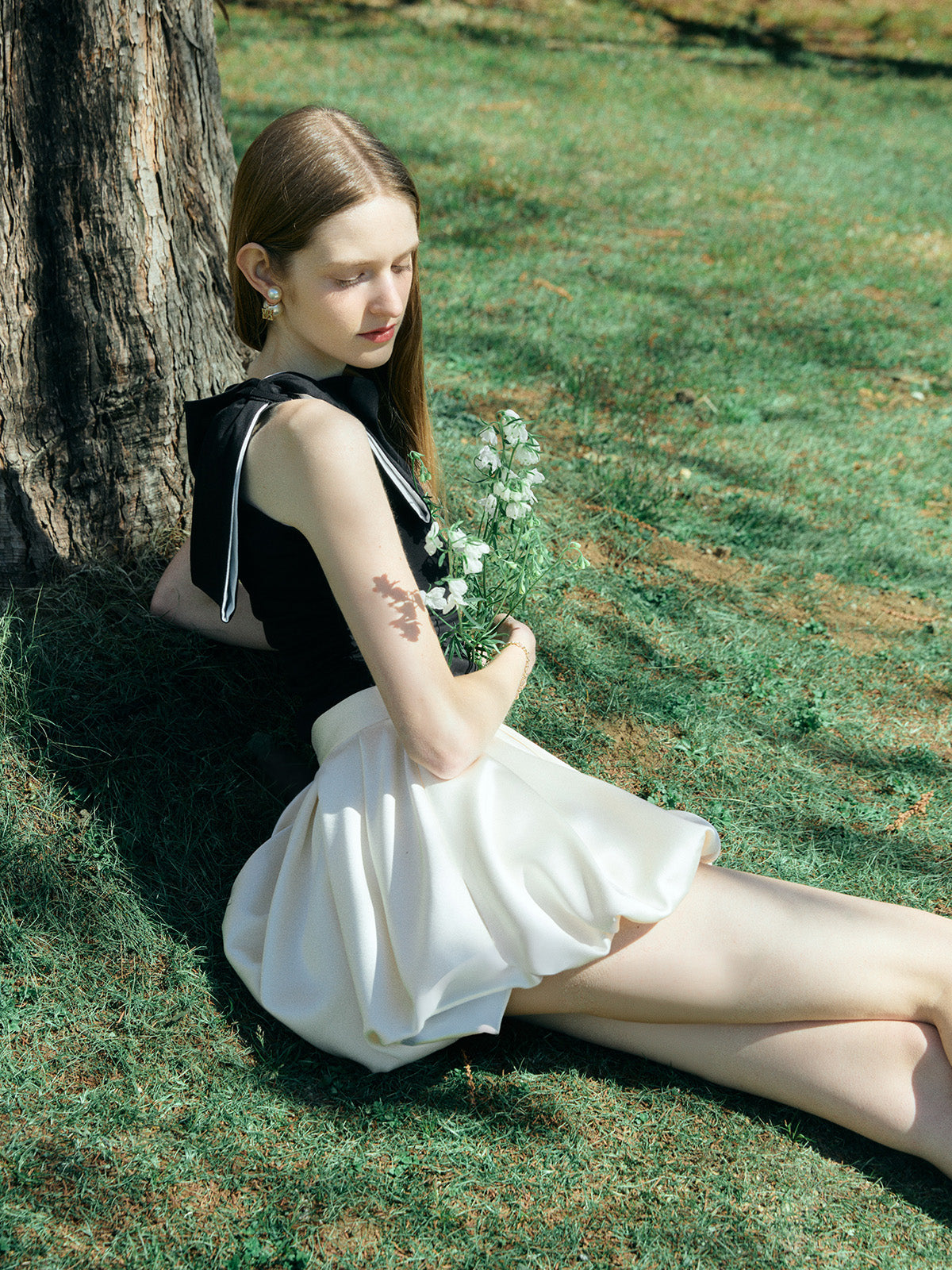 ASYMMETRY RIBBON TOPS