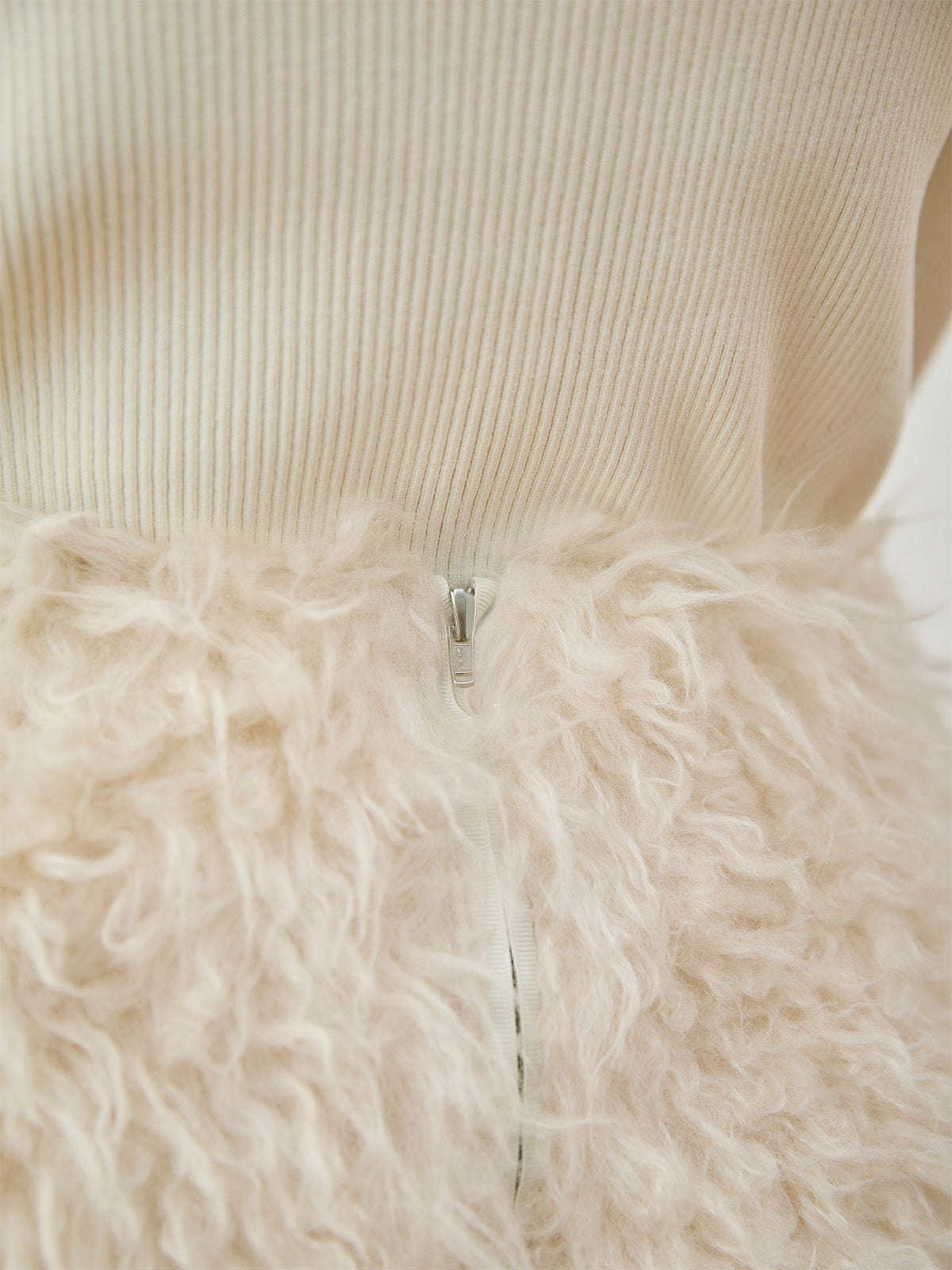 ECOPEL FAUX FUR MINI SKIRT