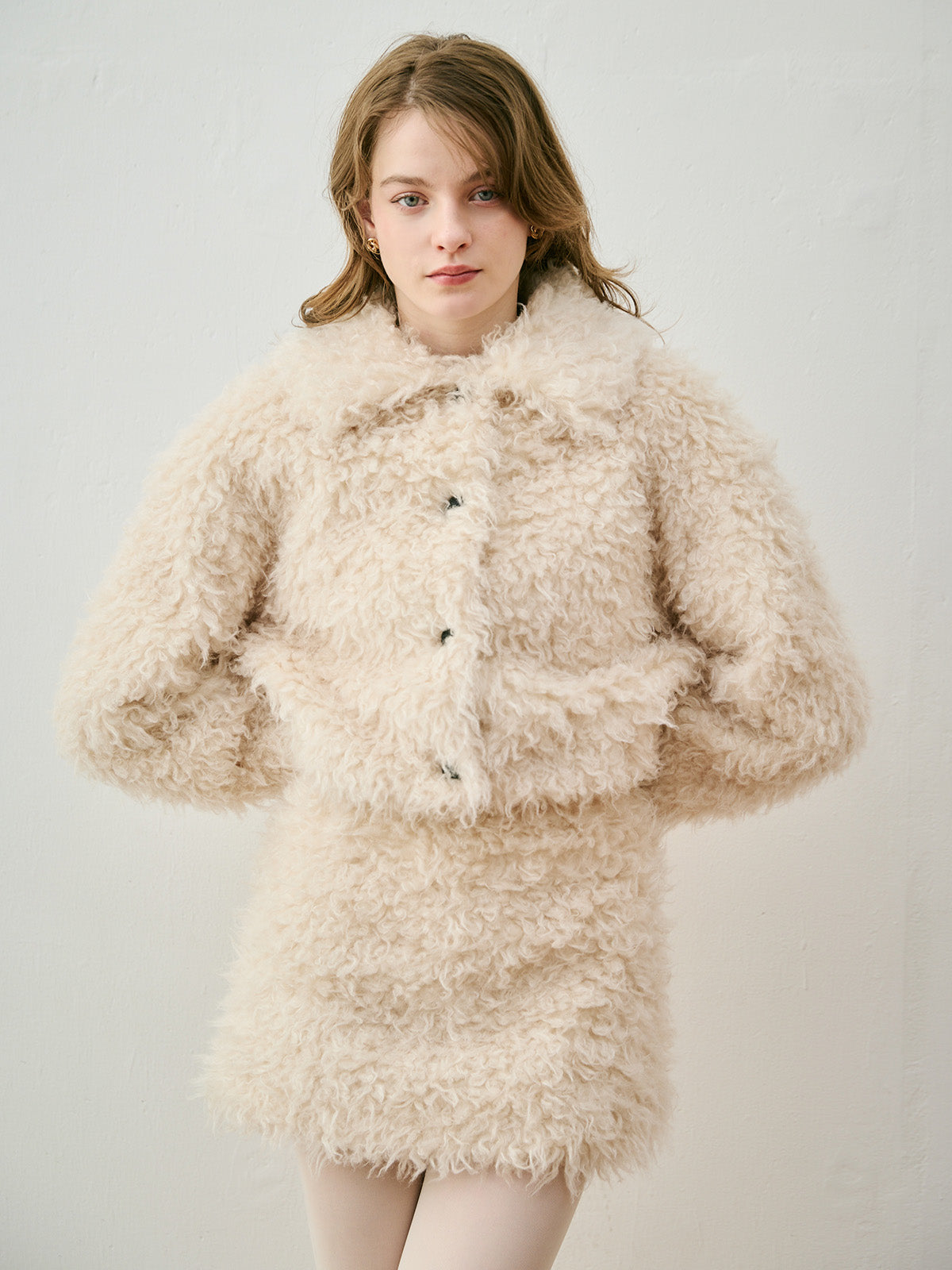 ECOPEL FAUX FUR MINI SKIRT