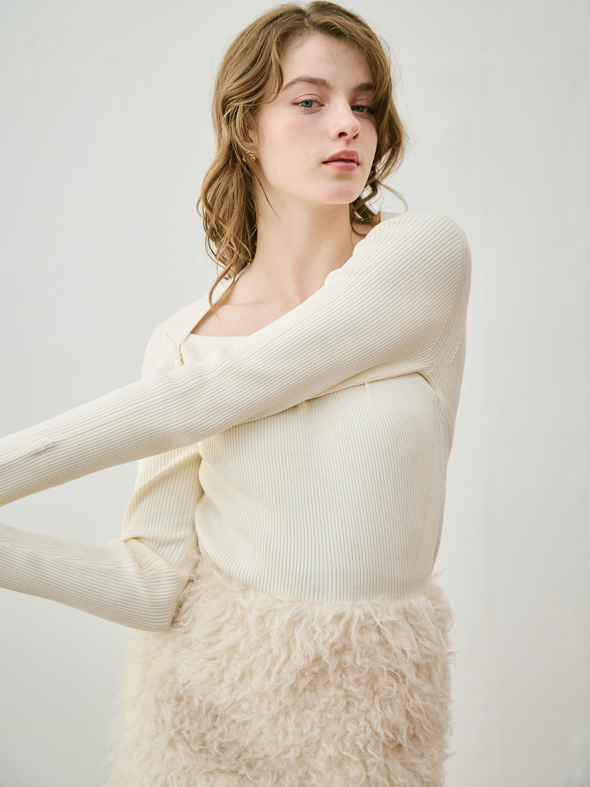 ECOPEL FAUX FUR MINI SKIRT