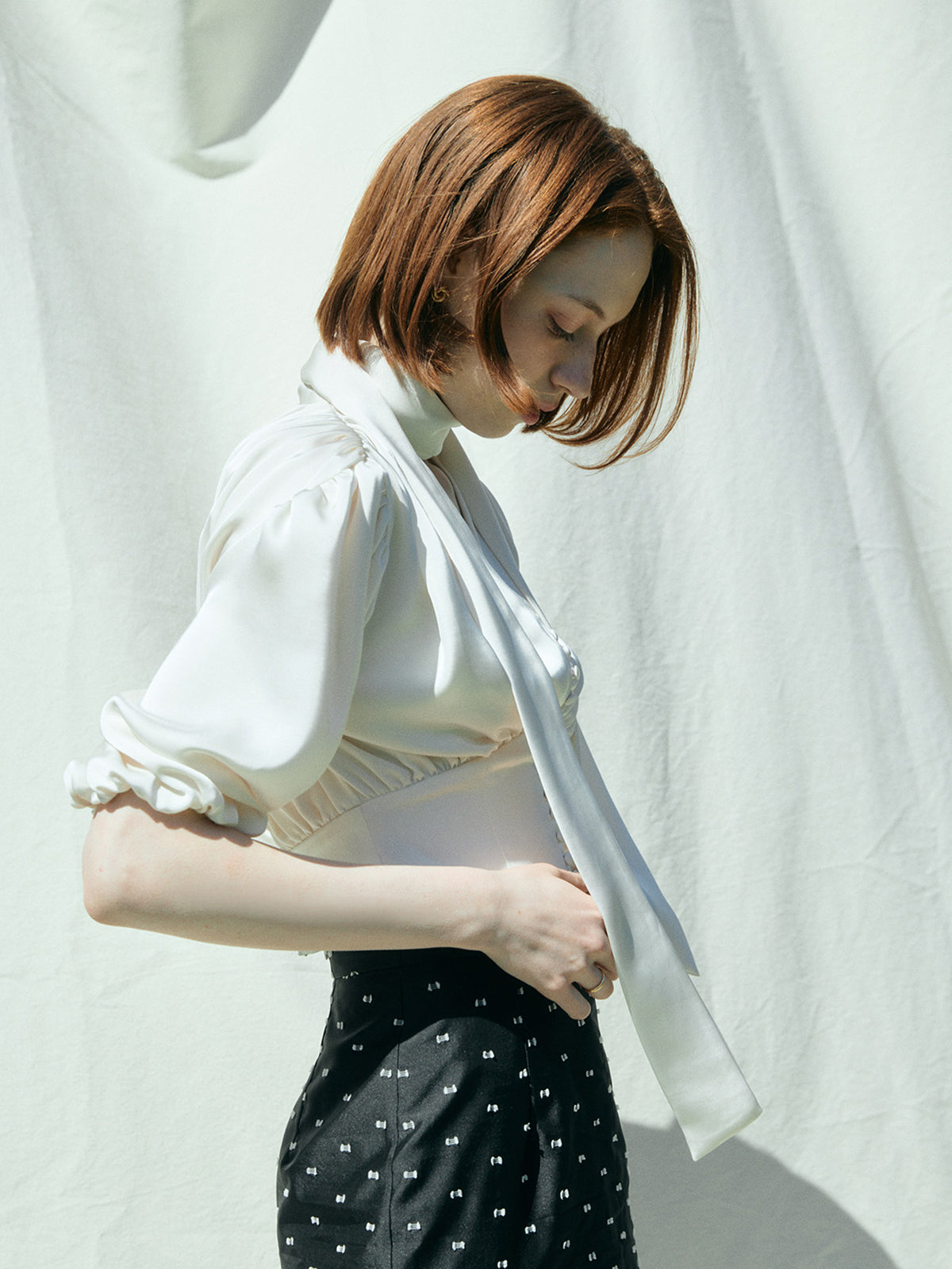 EIMY MARIÈE SATIN BLOUSE