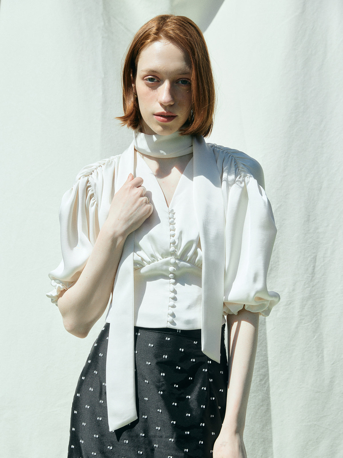 EIMY MARIÈE SATIN BLOUSE