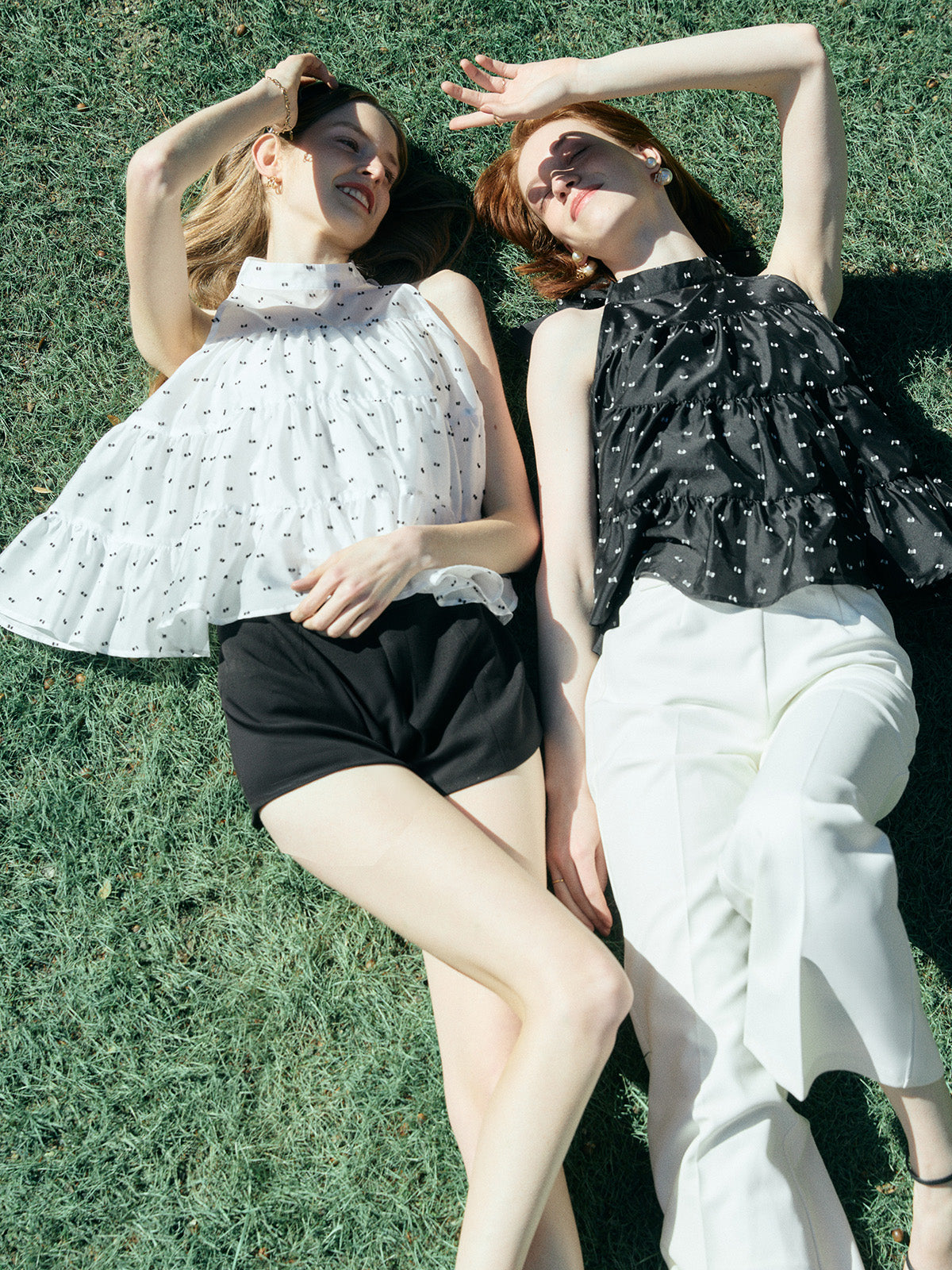 CAMILLE DOT JACQUARD TOP