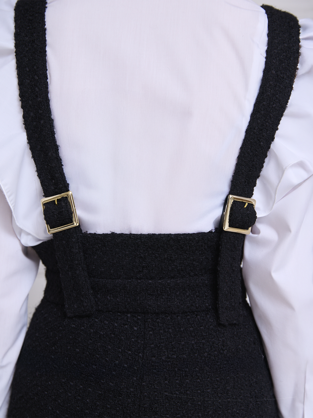 ツイードサロペットパンツ