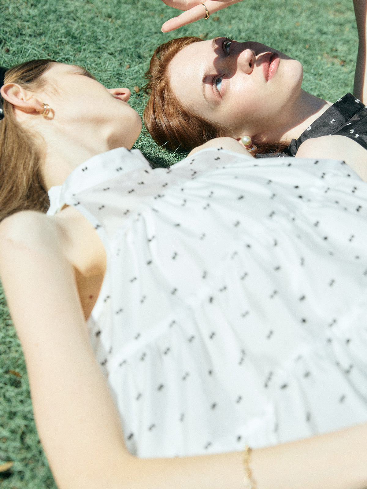 CAMILLE DOT JACQUARD TOP