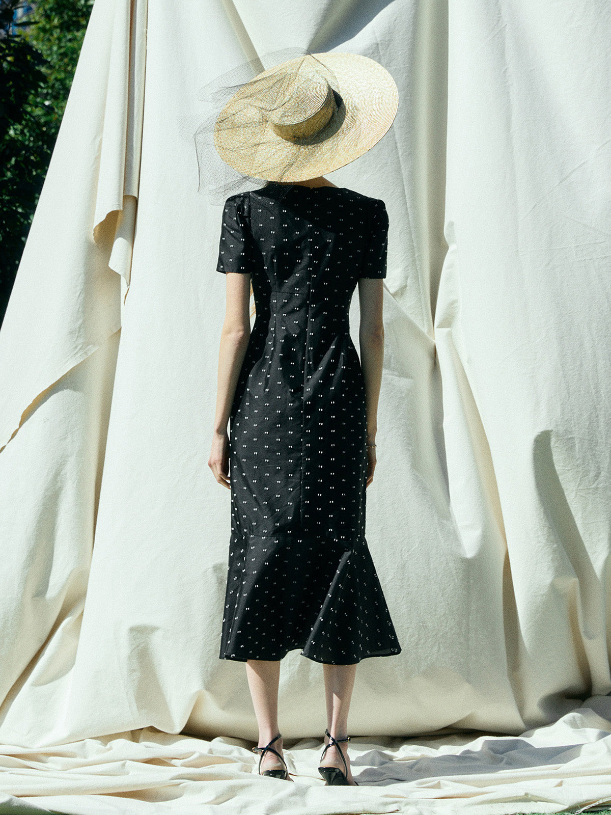 タグ付きEIMY ISTOIRE CAMILLEDOTJACQUARDDRESS CAMILLE DOT JACQUARD DRESS