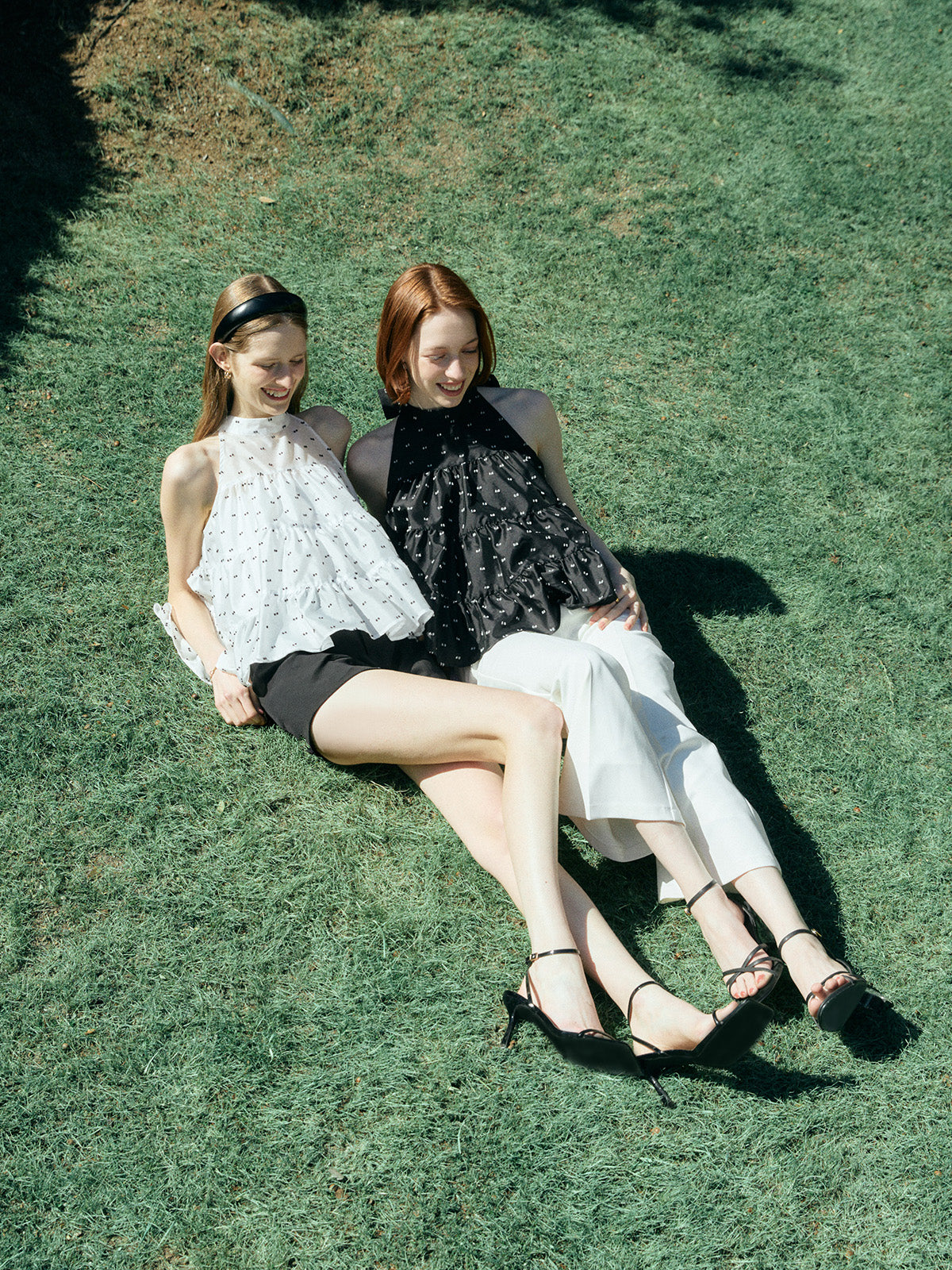 CAMILLE DOT JACQUARD TOP